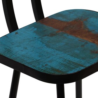 3-delige Barset massief gerecycled hout meerkleurig 12