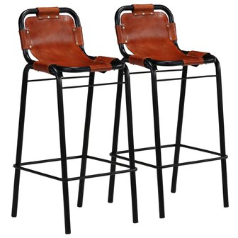 3-delige Barset massief gerecycled hout en echt geitenleer 5