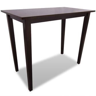 Bartafel met 4 barstoelen set hout bruin 2