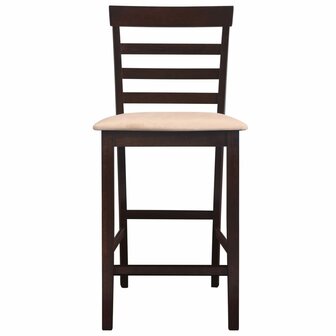 Bartafel met 4 barstoelen set hout bruin 4