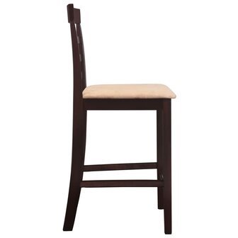 Bartafel met 4 barstoelen set hout bruin 5
