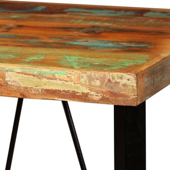 Barset massief gerecycled hout, echt leer en canvas 3-delig 5