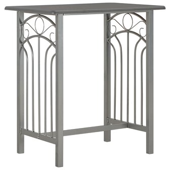 3-delige Barset hout en staal antraciet 2