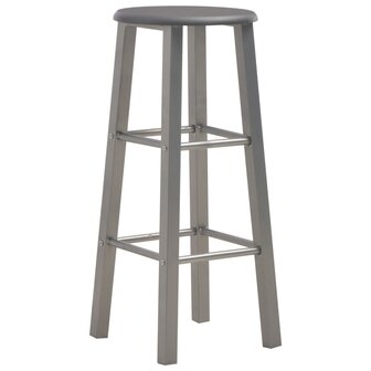 3-delige Barset hout en staal antraciet 6
