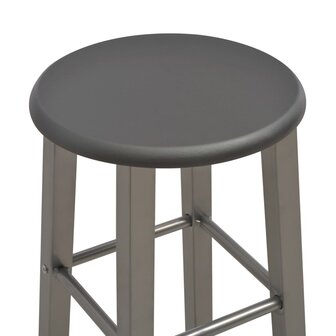 3-delige Barset hout en staal antraciet 8