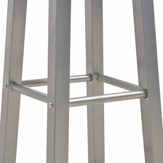 3-delige Barset hout en staal antraciet 9