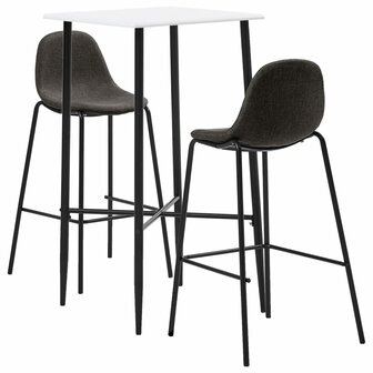 3-delige Barset stof donkergrijs 1