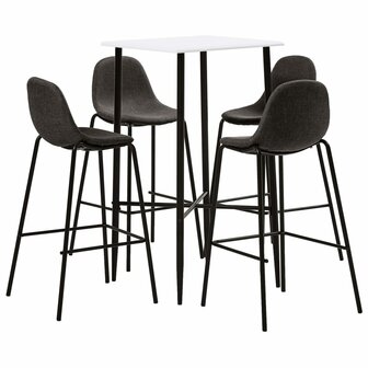 5-delige Barset stof donkergrijs 1