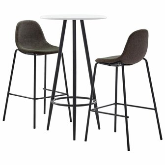 3-delige Barset stof donkergrijs 1