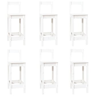 7-delige Barset massief grenenhout wit 3
