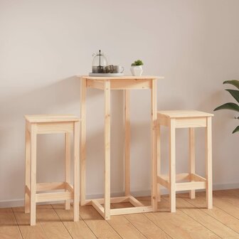 3-delige Barset massief grenenhout 3