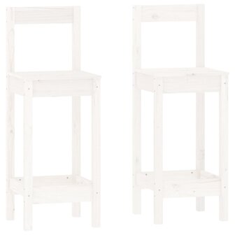 3-delige Barset massief grenenhout wit 5