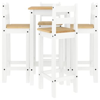 5-delige Barset massief grenenhout wit 4