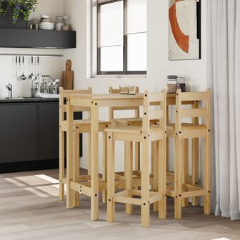 5-delige Barset massief grenenhout 3