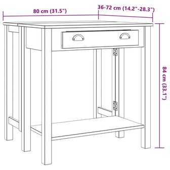 5-delige Barset massief grenenhout 12