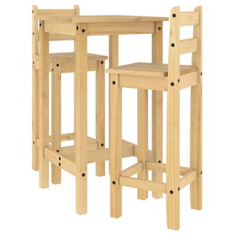 3-delige Barset massief grenenhout 2