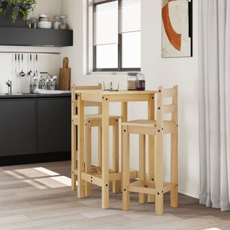 3-delige Barset massief grenenhout 3
