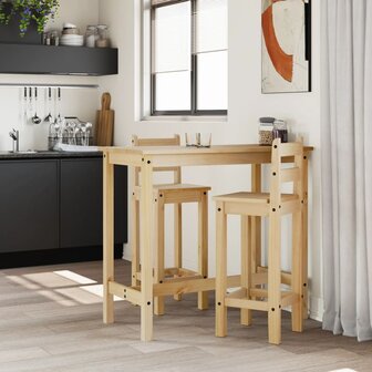 3-delige Barset massief grenenhout 3