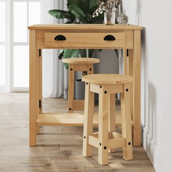 3-delige Barset massief grenenhout 1
