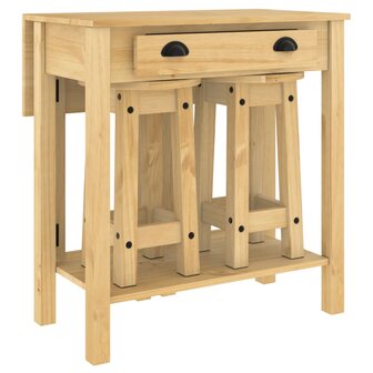 3-delige Barset massief grenenhout 2