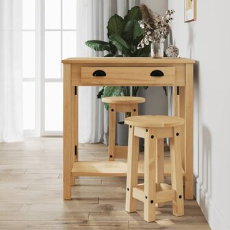3-delige Barset massief grenenhout 3