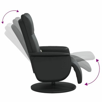 Massagestoel verstelbaar met voetensteun kunstleer zwart 6