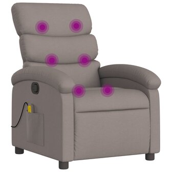 Massagestoel verstelbaar stof taupe 2
