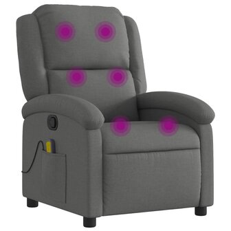 Massagestoel verstelbaar stof donkergrijs 2