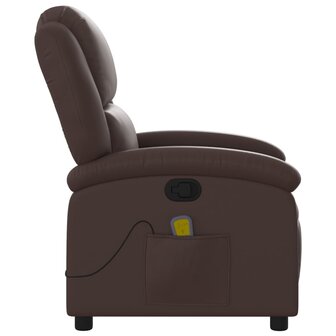 Massagestoel verstelbaar kunstleer bruin 5