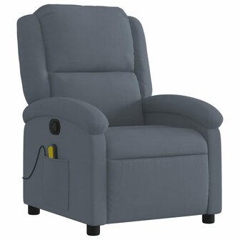 Massagestoel verstelbaar fluweel donkergrijs 3