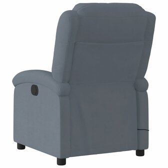 Massagestoel verstelbaar fluweel donkergrijs 6
