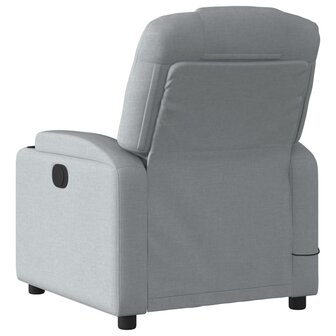 Massagestoel verstelbaar stof lichtgrijs 6