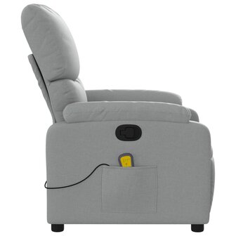 Massagestoel verstelbaar stof lichtgrijs 5