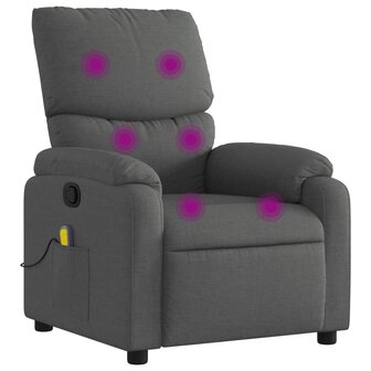 Massagestoel verstelbaar stof donkergrijs 2