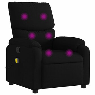 Massagestoel verstelbaar stof zwart 2