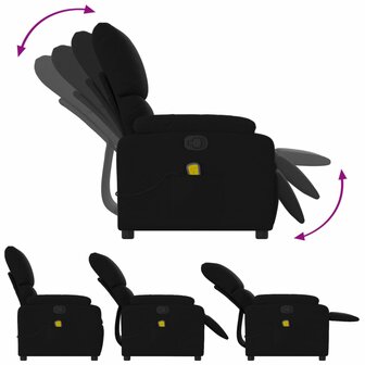 Massagestoel verstelbaar stof zwart 7