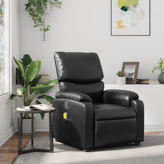 Massagestoel verstelbaar kunstleer zwart 1