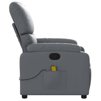 Massagestoel verstelbaar kunstleer grijs 5