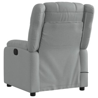 Massagestoel verstelbaar stof lichtgrijs 4