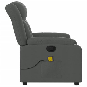 Massagestoel verstelbaar stof donkergrijs 8