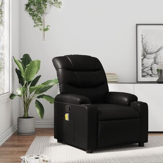 Massagestoel verstelbaar kunstleer zwart 1