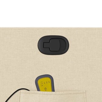 Massagestoel verstelbaar stof cr&egrave;mekleurig 10