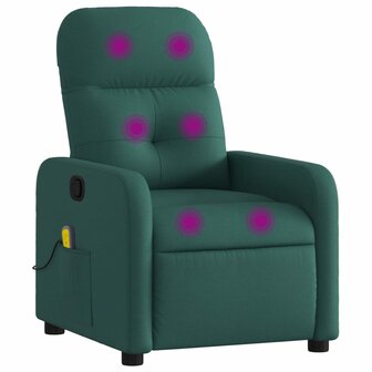 Massagestoel verstelbaar stof donkergroen 2