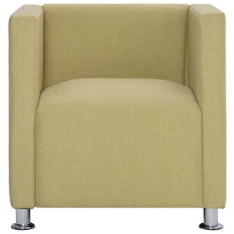 Fauteuil kubus stof groen 3