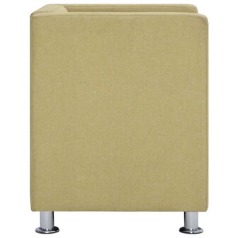 Fauteuil kubus stof groen 4