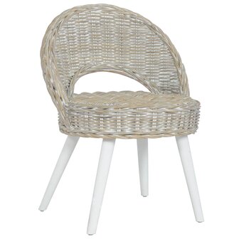 Fauteuil kubu rattan wit 1