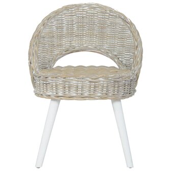 Fauteuil kubu rattan wit 2
