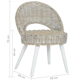 Fauteuil kubu rattan wit 7