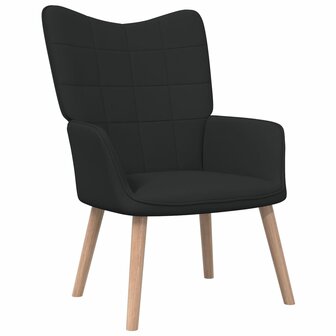 Relaxstoel stof zwart 1
