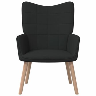 Relaxstoel stof zwart 2
